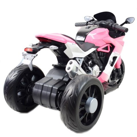 SZYBKI MOTOR POLICYJNY Z KOGUTEM, MIĘKKIE KOŁA, DŹWIĘKI, DWA SILNIKI, PILOT/NT5188