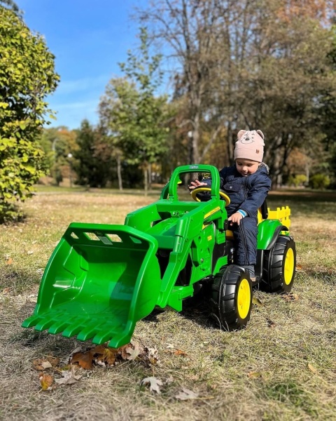 ZESTAW John DEERE koparka + przyczepka PEG-PEREGO 12V 2x165W