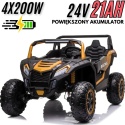 Autko na akumulator MEGA Buggy ATV Racing 4x4 ZLOTY 24V 21Ah