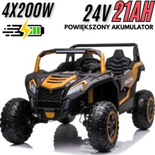 Autko na akumulator MEGA Buggy ATV Racing 4x4 ZLOTY 24V 21Ah