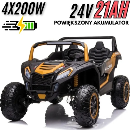 Autko na akumulator MEGA Buggy ATV Racing 4x4 ZLOTY 24V 21Ah