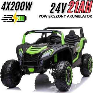 Autko na akumulator MEGA Buggy ATV Racing 4x4 Zielony 24V 21Ah