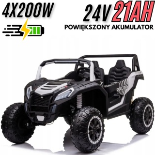Auto na akumulator MEGA Buggy ATV Racing A032 4x4 Biały 24V 21Ah