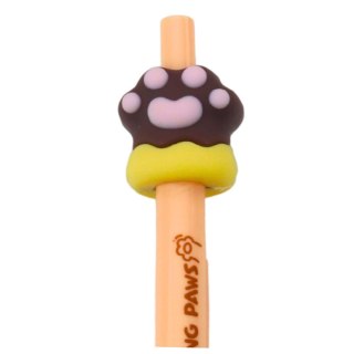 Długopis Żelowy Kocia Łapka Brązowa Niebieski Tusz 15cm 0.5mm