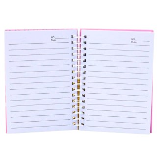 Notatnik W Linie Holograficzne Łuski Różowy A6 80 Kartek