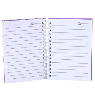 Notatnik W Linie Muszelki Holograficzne Fioletowy A6 80 Kartek
