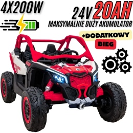 Pojazd Buggy CAN-AM Maverick 3 Turbo RR Czerwony 4x200 24V DK-CA001