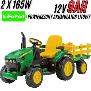 Traktorek Na akumulator Peg Perego John Deere POWIĘKSZONY AKUMULATOR 12V9Ah LiFePO4