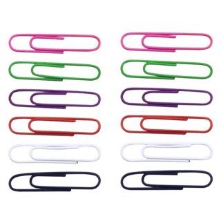 Zestaw Spinacze Biurowe Do Papieru Kolorowe 30mm 40szt.