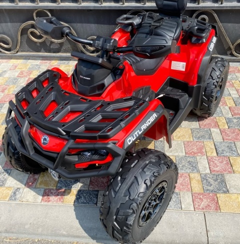 Duży Quad na akumulator Can Am Outlander 4x200W 24V ATV Czerwony