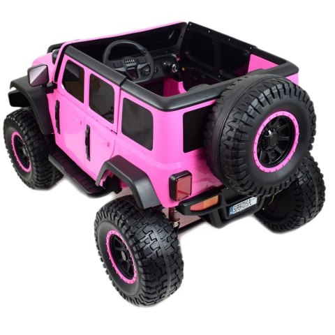 OLBRZYMI JEEP NA AKUMULATOR SPEED, SUPER RÓŻ, MIĘKKIE KOŁA, SIEDZENIE, APLIKACJA/DLS-X15A