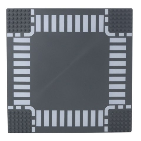 Płyta Plansza Konstrukcyjna Do Klocków Droga Skrzyżowanie 26x26 cm