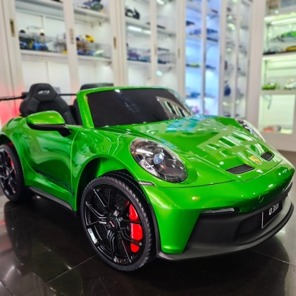 Auto na akumulator Porsche 911 GT3 24V 7Ah zielony lakierowany + 4x200W MOCY + PILOT