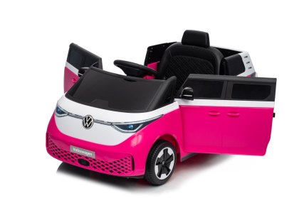 Auto na akumulator Volkswagen ID BUZZ 2x45W 12V + PILOT Różowy
