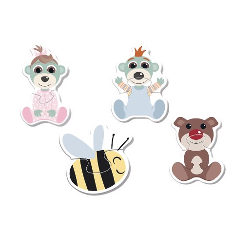 Puzzle - Baby Classic - Przyjacielskie Bobaski -Bobaski i Miś Trefl 36139