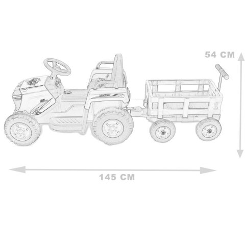 SUPER TRAKTOR "TRUCK"- NA AKUMULATOR Z PRZYCZEPĄ,WÓZEK,PILO T,APLIKACJA/DLSX18