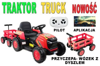 SUPER TRAKTOR "TRUCK"- NA AKUMULATOR Z PRZYCZEPĄ,WÓZEK,PILOT,APLIKACJA/DLSX18