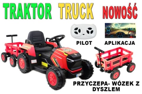 SUPER TRAKTOR "TRUCK"- NA AKUMULATOR Z PRZYCZEPĄ,WÓZEK,PILOT,APLIKACJA/DLSX18