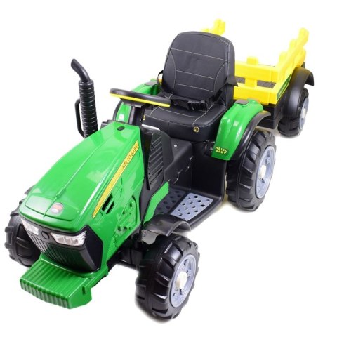 WIELKI TRAKTOR HALLO BABY Z PRZYCZEPĄ, PILOT, APLIKACJA/T990