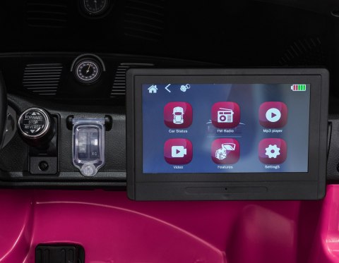 Auto na akumulator Porsche 911 GT3 560W 24V10AH STRONG + PANEL MP4 Różowy