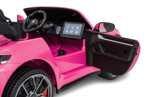 Auto na akumulator Porsche 911 GT3 560W 24V10AH STRONG + PANEL MP4 Różowy