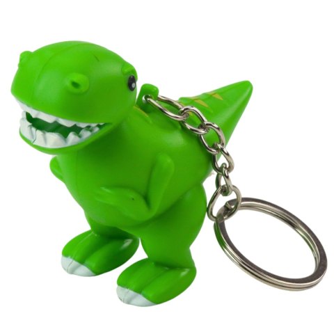 Brelok Do Kluczy Plecaka Dinozaur Latarka LED Dźwięki Mix Kolor