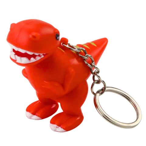 Brelok Do Kluczy Plecaka Dinozaur Latarka LED Dźwięki Mix Kolor