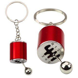 Brelok Metalowy Do Kluczy Skrzynia Biegów Ruchoma Czerwony