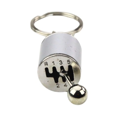 Brelok Metalowy Do Kluczy Skrzynia Biegów Ruchoma Srebrny