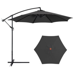 Parasol Ogrodowy Boczny Z Regulacją Pochyłu Pokrowiec 350 x 250cm Antracyt
