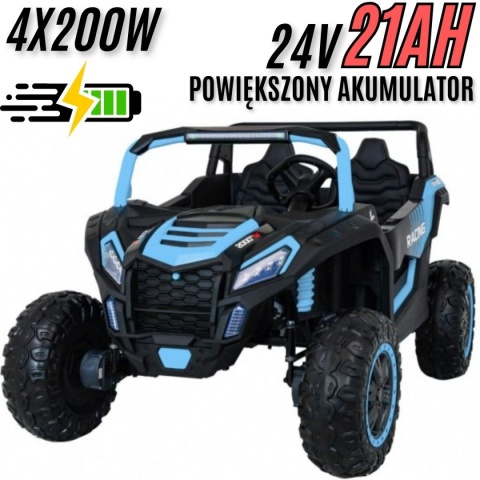 Autko na akumulator MEGA Buggy ATV Racing 4x4 Jasny Niebieski 24V 21Ah