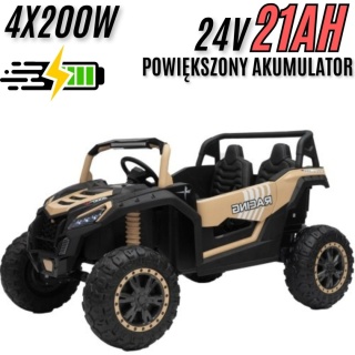 Autko na akumulator MEGA Buggy ATV Racing 4x4 KHAKI 24V 21Ah