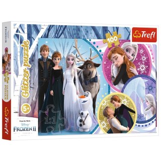 Puzzle - 100 Glitter - W blasku miłości - Disney Frozen 2 Trefl 14817