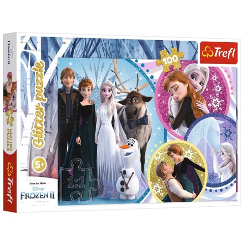 Puzzle - 100 Glitter - W blasku miłości - Disney Frozen 2 Trefl 14817