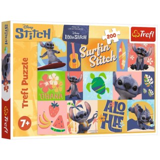 Puzzle 200 - Hawajskie przygody - Disney Stitch Trefl 13331