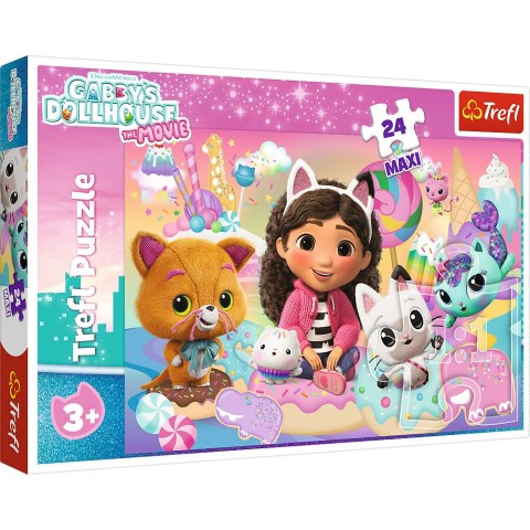 Puzzle - 24 Maxi - Koci Świat Gabby Trefl 14381