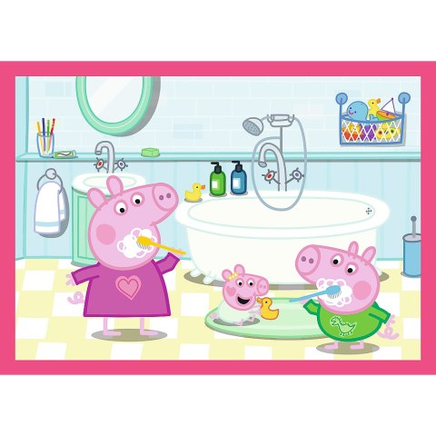 Puzzle 4w1 (12,15,20,24) - Peppa uwielbia przygody Trefl 34672