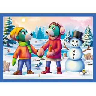 Puzzle - 4w1 - U Treflików pada śnieg Trefl 34657