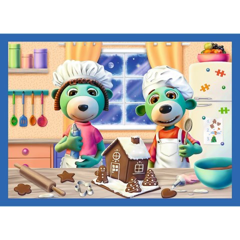 Puzzle - 4w1 - U Treflików pada śnieg Trefl 34657