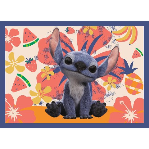Puzzle - 4w1 - Wakacje na Hawajach - Disney Stitch Trefl 34666