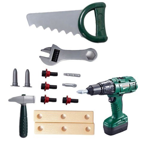 Zestaw Majsterkowicza Narzędzia W Skrzynce Wkrętarka Na Baterie 14 el.