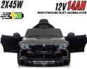 Auto Na Akumulator Bmw M4 Czarne 2x45W + 12V 14Ah POWIĘKSZONY AKUMULATOR