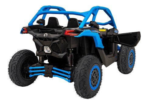 Buggy CAN-AM Maverick 3 PRO + PILOT + Pompowane KOŁA auto na akumulator Niebieski 2x320W 24V DK-CA001