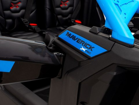 Buggy CAN-AM Maverick 3 PRO + PILOT + Pompowane KOŁA auto na akumulator Niebieski 2x320W 24V DK-CA001