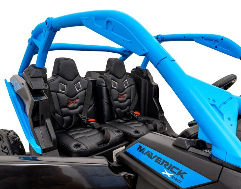 Buggy CAN-AM Maverick 3 PRO + PILOT + Pompowane KOŁA auto na akumulator Niebieski 2x320W 24V DK-CA001