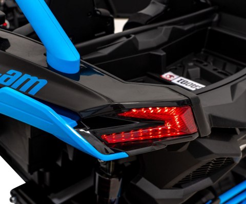 Buggy CAN-AM Maverick 3 PRO + PILOT + Pompowane KOŁA auto na akumulator Niebieski 2x320W 24V DK-CA001