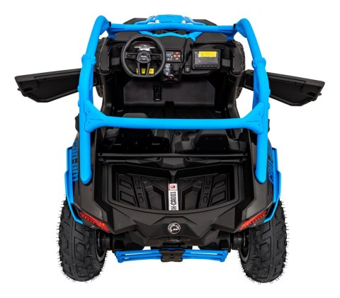 Buggy CAN-AM Maverick 3 PRO + PILOT + Pompowane KOŁA auto na akumulator Niebieski 2x320W 24V DK-CA001