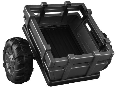 DUŻY TRAKTOR NA AKUMULATOR BLAST 4x4 Z KABINĄ PILOTEM PRZYCZEPKĄ