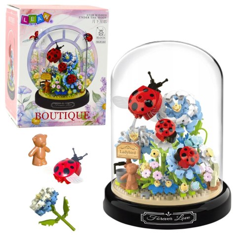 Klock Konstrukcyjne Kompozycja Kwiatowa Z Biedronkami W Kopule 596 el.