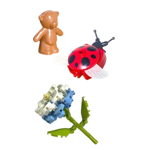 Klock Konstrukcyjne Kompozycja Kwiatowa Z Biedronkami W Kopule 596 el.